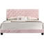 Lit entièrement en mousse rose transitionnel - l 80 po x P 83 po x H 48 po, construction confortable et confortable