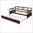 Twin Size Solid Pine Wood Daybed with Trundle Espresso for Small Spaces &amp; Guest Rooms-309062017-309062047