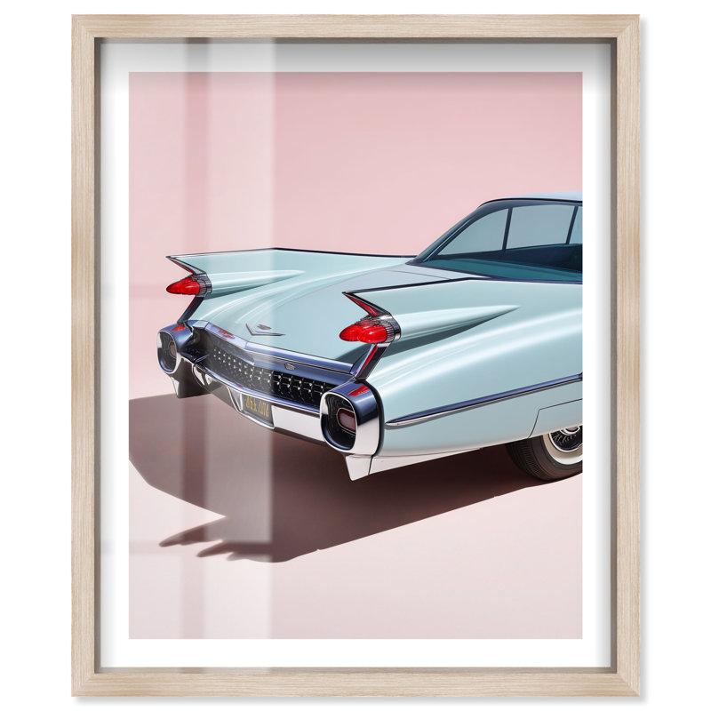 Décoration murale en forme de boîte-cadre rose et rose par Notoriart, cadre en chêne naturel, 30 x 36, 37"H x 31"W