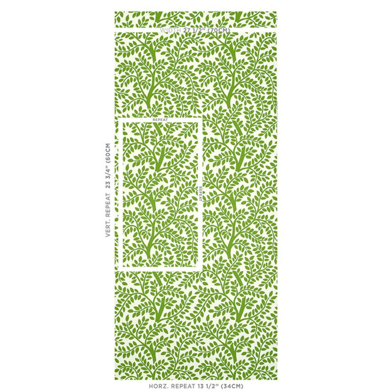 Temple Garden Ii Wallpaper, Green