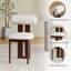 Modern Upholstered Dining Chairs Faux Leather Side Chairs Solid Wood Legs (Set of 2)    -1678441093