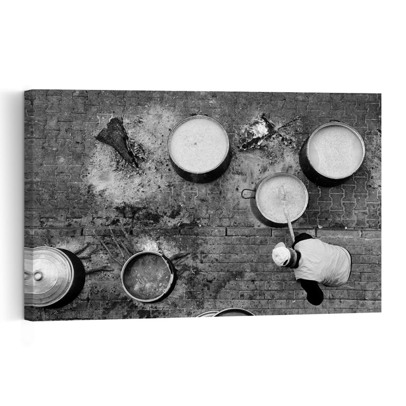 Traditional Outdoor Cooking Rustic Traditional Wall Art Print by Alahattin Kanlioglu - Print, 60.96cm H x 91.44cm W