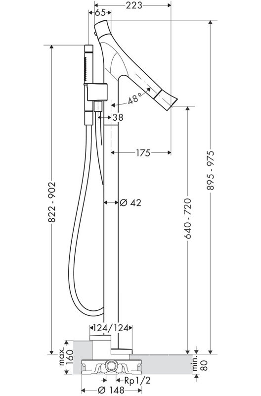 Axor Starck Organic Free Standing Tub Filler