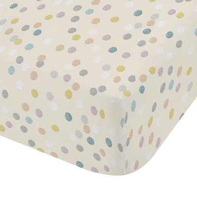 Brushed Balloons Spot Cotton Fitted Sheet