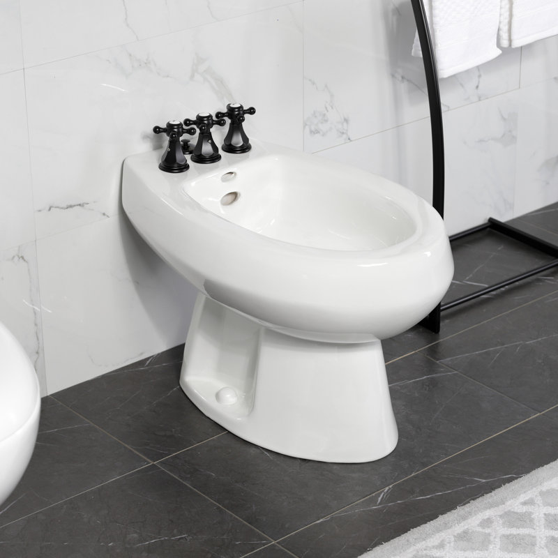 Robinet de bidet espacé vertical, Noir mat