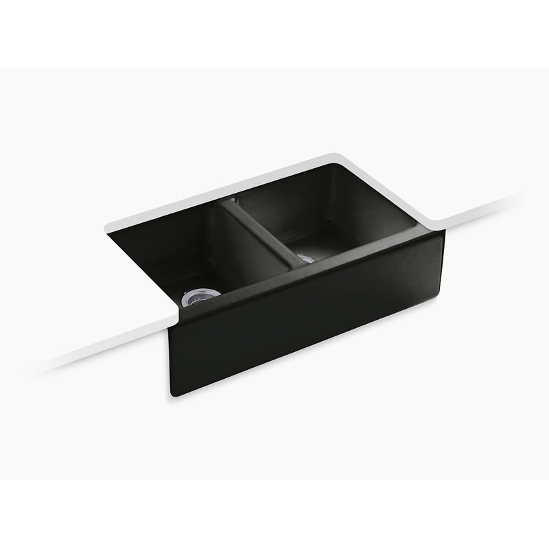 Hawthorne™ 33" L x 22.125" W Farmhouse Kitchen Sink, Caviar