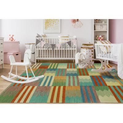 Brader Wool Patchwork Indoor Rug