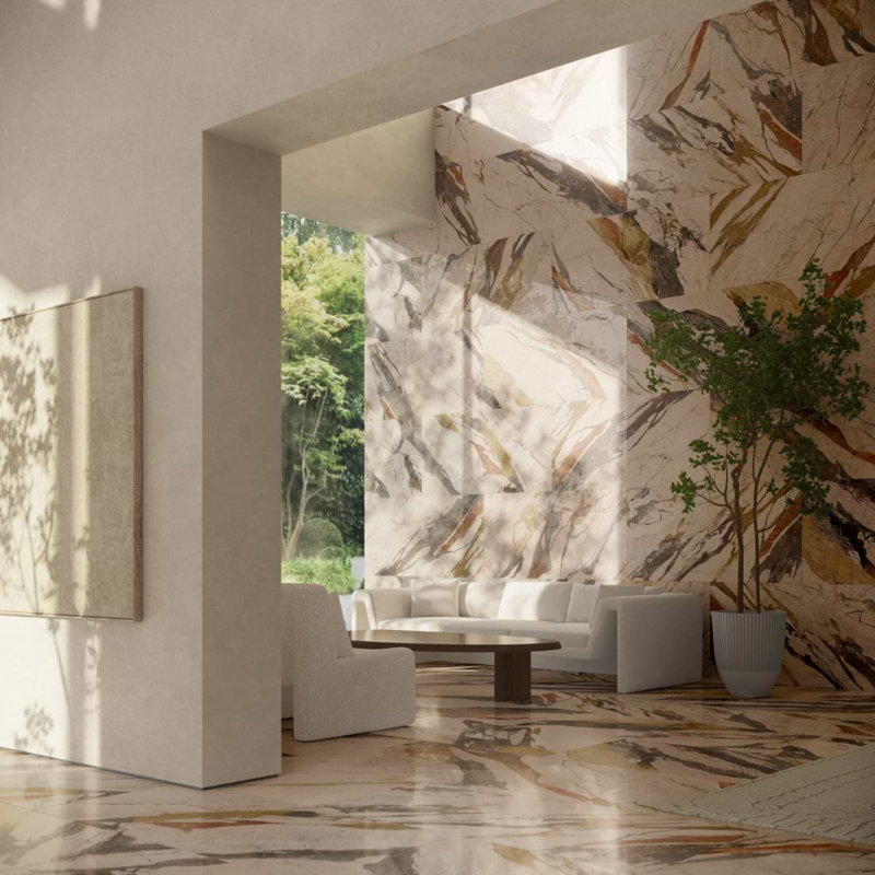 Gaverno X 48 po Carrelage mural et de plancher en porcelaine polie aspect marbre (15,49 pieds carrés / caisse)