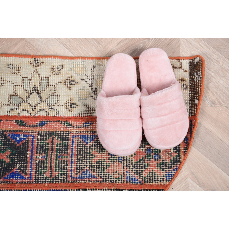 Handmade Vintage Turkish Area Rug with Floral and Geometric Patterns for Unique Home Decor