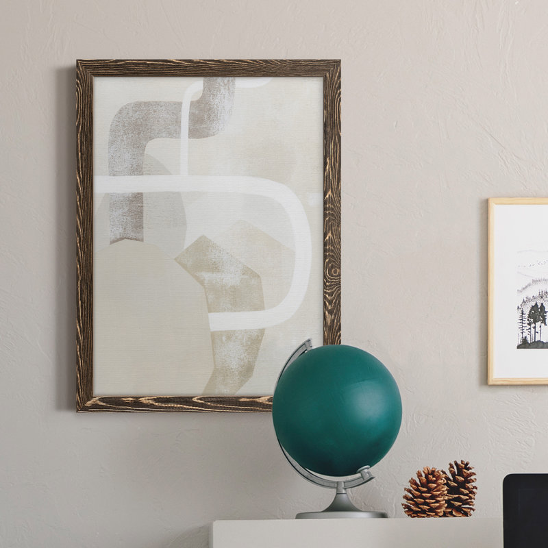 «Quiet Affection I», peinture sur toile encadrée, Noyer, H 44 po x l 31 po x P 1 po