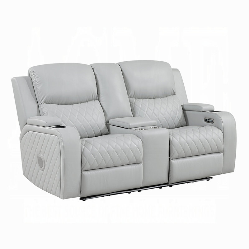 Causeuse Elonzo Power Motion avec console, DEL, appui-tête électrique et haut-parleur