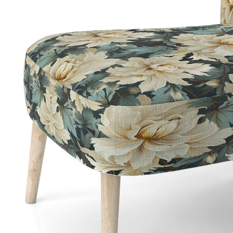 Chaise d'appoint rembourrée Natural Damask Serenity