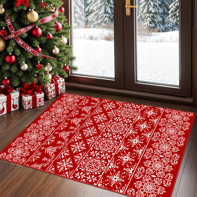 Tapis décoratif lavable avec envers antidérapant Kikumi Christmas