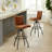 Jaibir Swivel 29.92" Upholstered Top Grain Leather Counter Bar Stools (Set of 2)-675157005