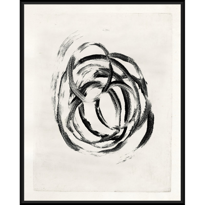 Mid-Century Homage - Peinture encadrée sur papier, H 31 po x l 25 po x P 1,75 po