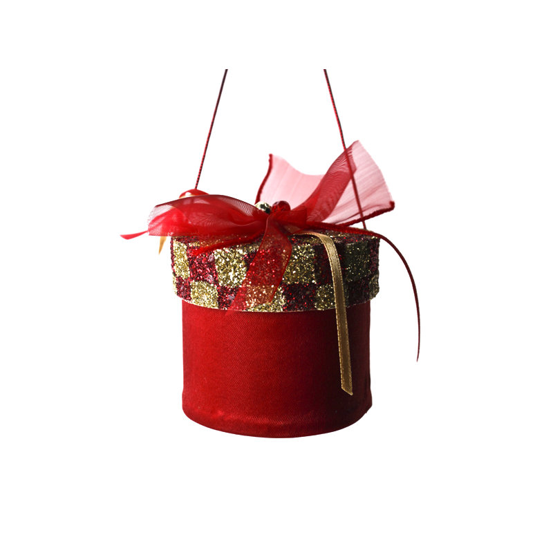7cm Holiday Shaped Ornament, Red/Gold