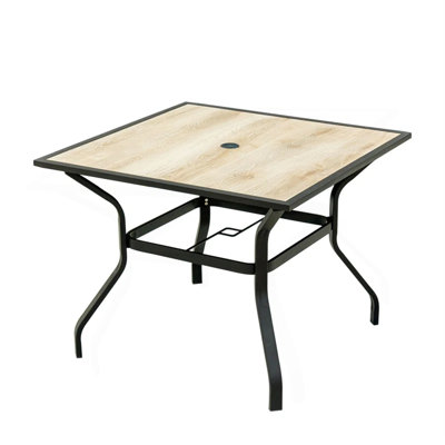 Table de salle à manger d'extérieur pour terrasse en métal