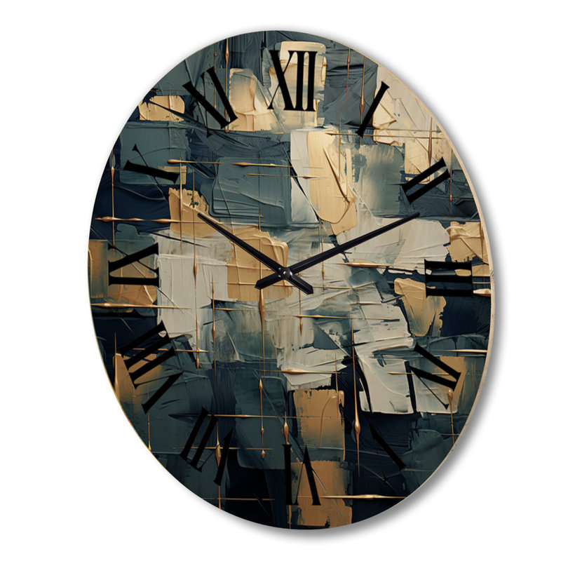 Horloge murale en bois massif Olivet, Très grand