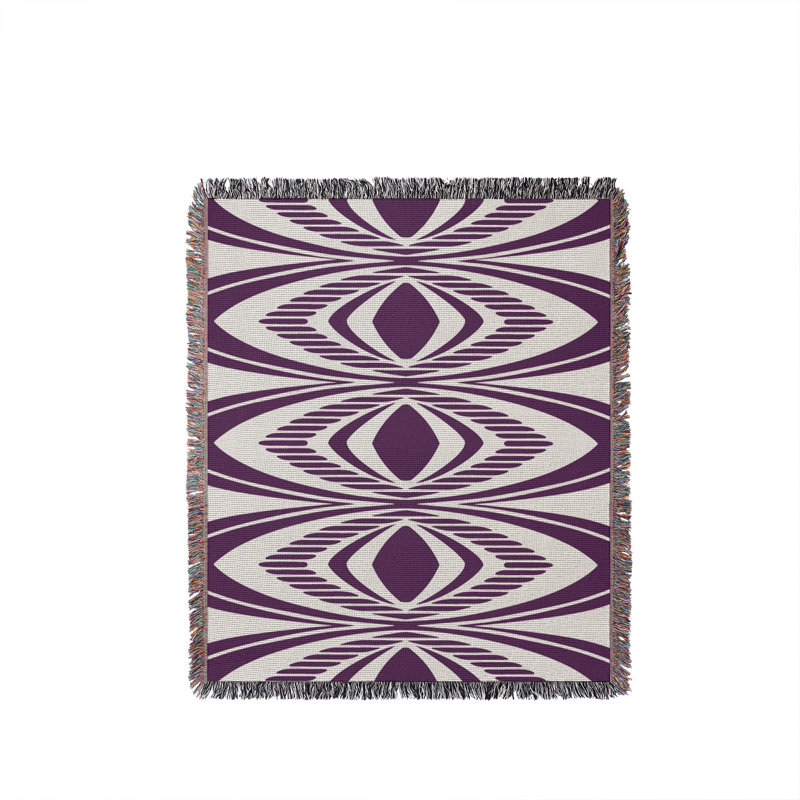 Jeté en coton Shield, 50 x 60, Mauve