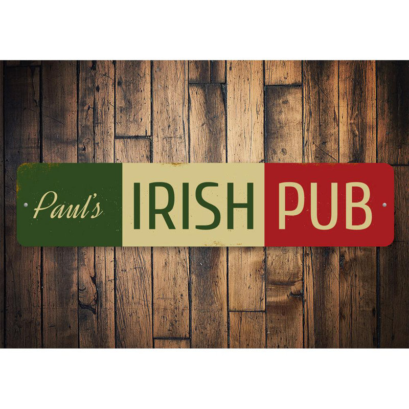 Enseigne irlandaise Good Times, H 6 po x l 24 po x P 0,06 po
