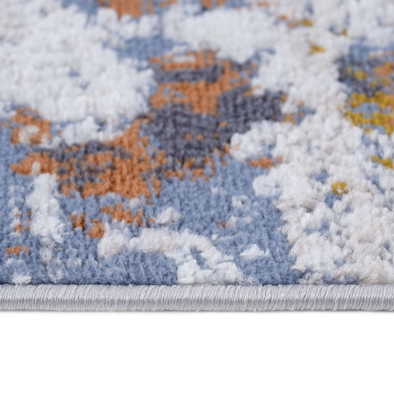 Abstract Indoor / Outdoor Rug, Rectangle 6'7" x 9'