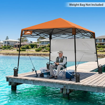 Pop Up Canopies 8 Ft. W x 8 Ft. D Adventure Slant Leg Steel Canopy