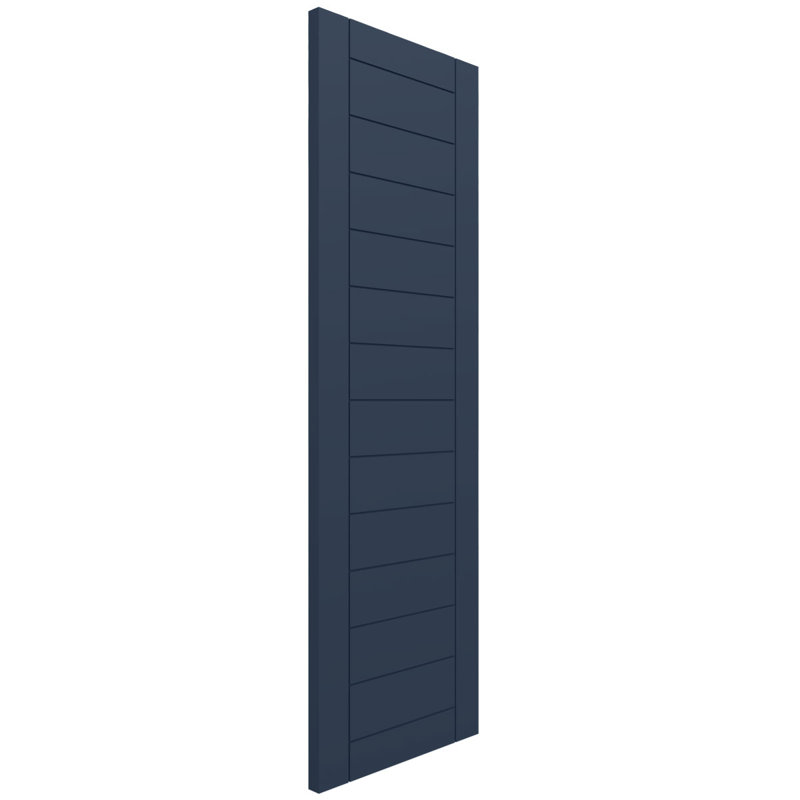 Volets de style moderne EnduraCore, L 12 po, H 28 po, Bleu nuit sans étoile