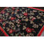 Tapis bleu nuit / rouge en laine noué à la main de conception unique 6 pi 1 po x 8 pi 8 po New Age Aryianna