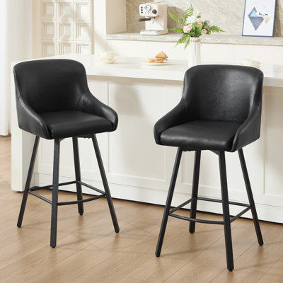 Versatile 26-Inch Upholstered Counter Stools - Ideal for Kitchen Islands and Home Bars