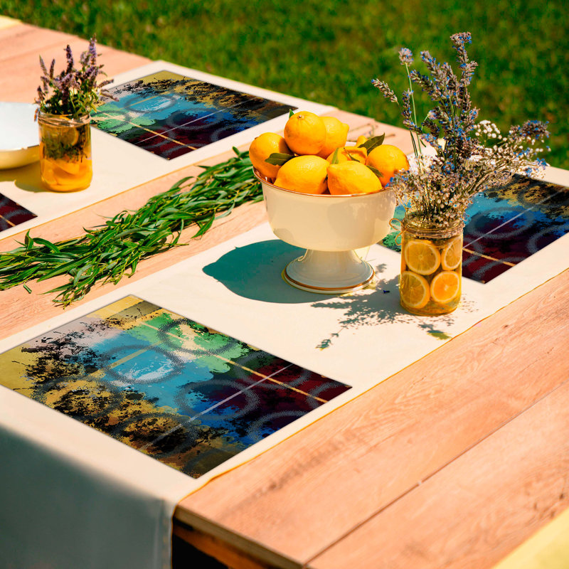 Polyester Abstract Rectangle Placemat