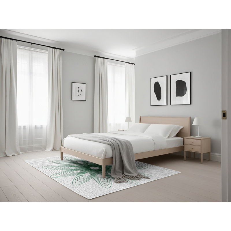 Tapis de zone verte à motif, Rectangle 5 pi x 7 pi