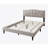Queen Platform Bed, Burlap Upholstered-17654071