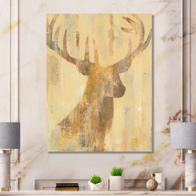 Golden Deer I - reproduction d'art sur toile tendue