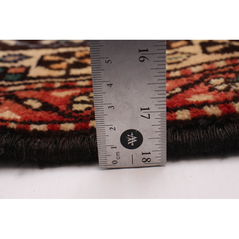 Tapis de couloir unique en laine 3 pi 8 po x 9 pi 10 po rouge Judge