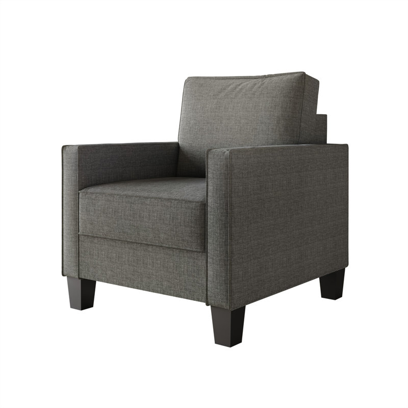 Roldao Square Arm Chair, Gray