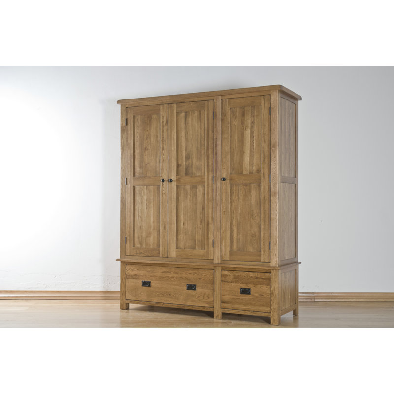 3 Door Solid Wood Wardrobe