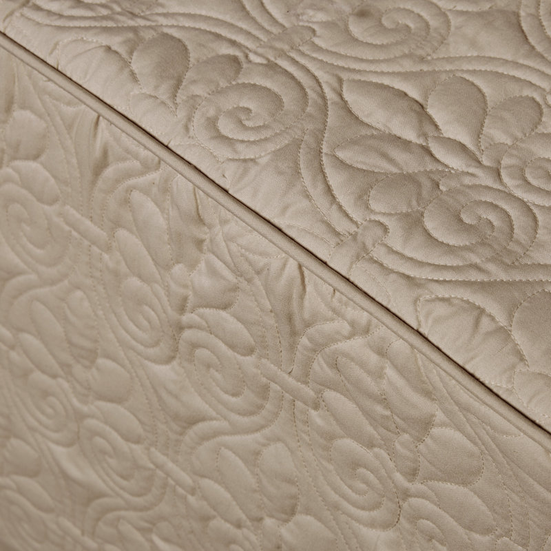 Khaki King Reversible Microfiber Quilted Bedspread Set