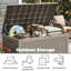 PawsomePad 100 gallons Boîte de rangement extérieure, contenant de terrasse en résine imperméable avec couvercle verrouillable, organisateur de patio pour coussins et outils de jardin, gris-130917209