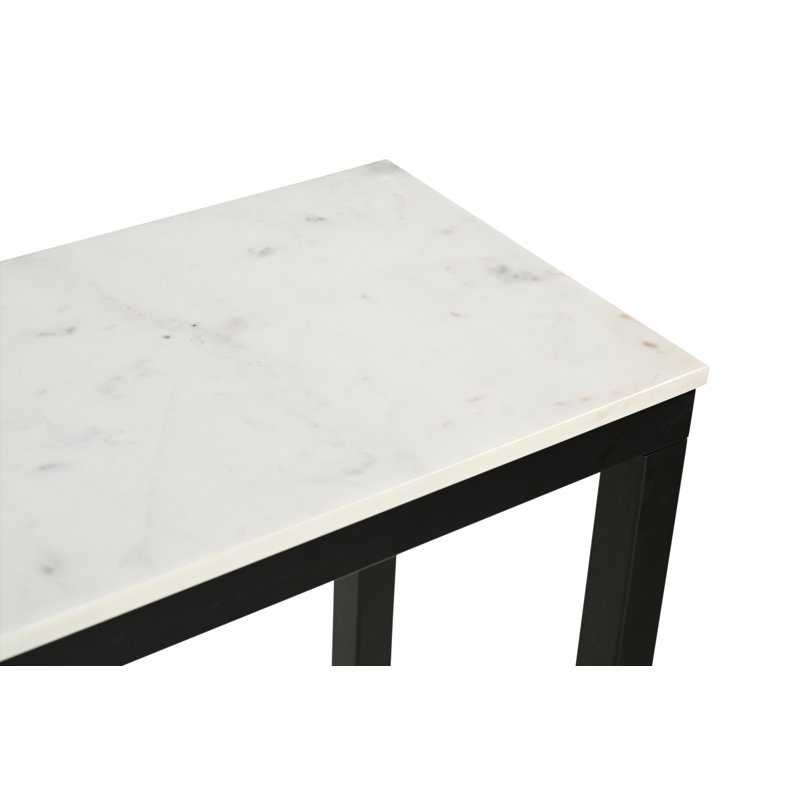 PARSON MARBLE CONSOLE TABLE BLACK BASE