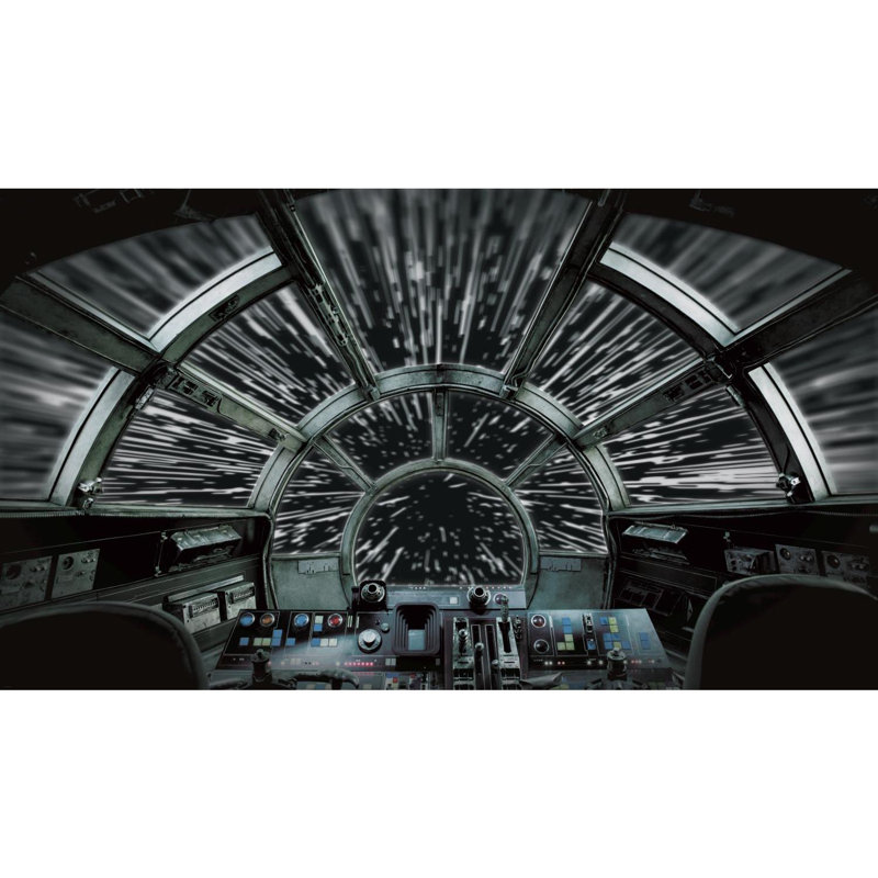 Panneau mural lisse Star Wars Millennium Falcon L 6 pi x l 18 po