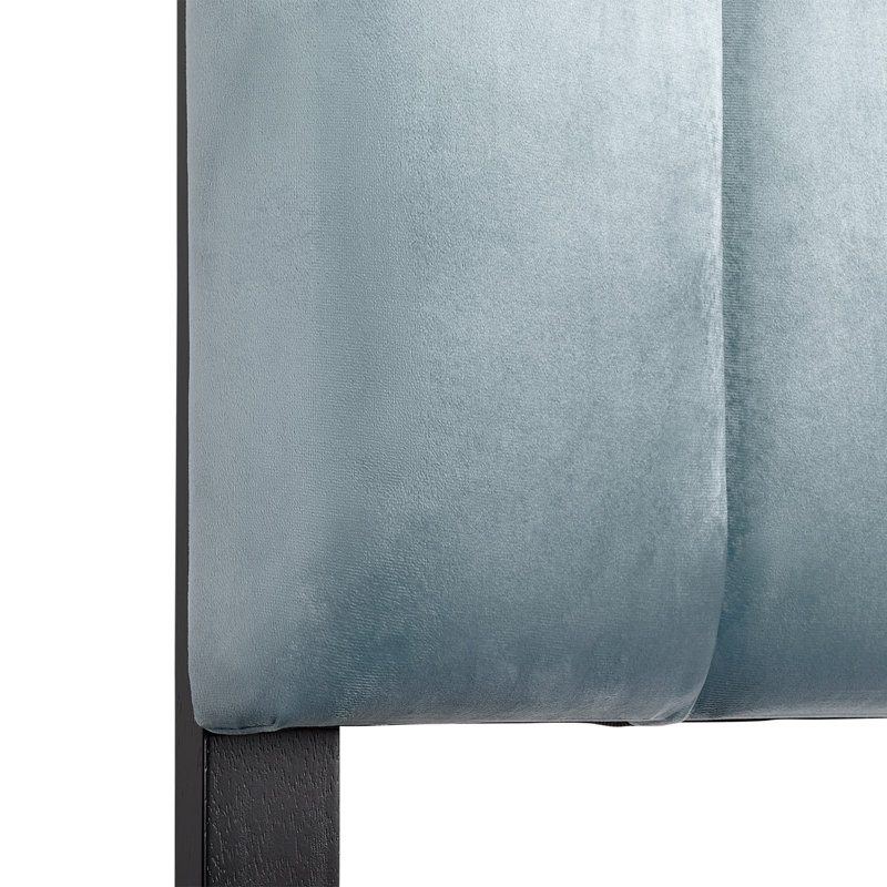 Tête de lit tapissier Telscombe, Bleu clair, Grand