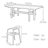 Solid wood ash unique dining table set-107205759