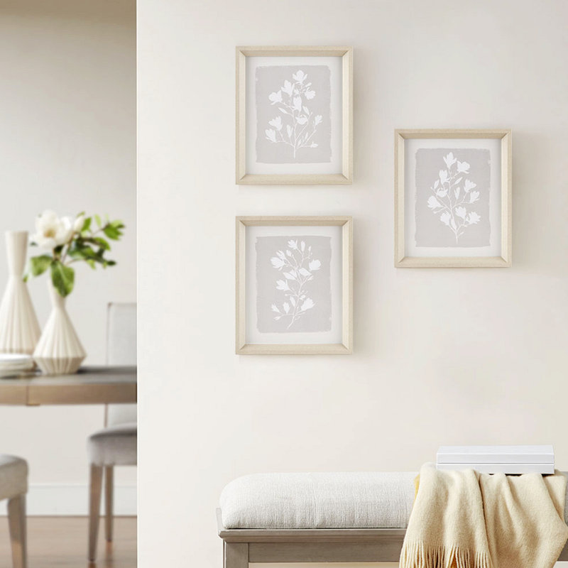 3-Piece Framed Glass Wall Art Set