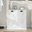 Armoire de trieur de linge à deux compartiments inclinable - blanc