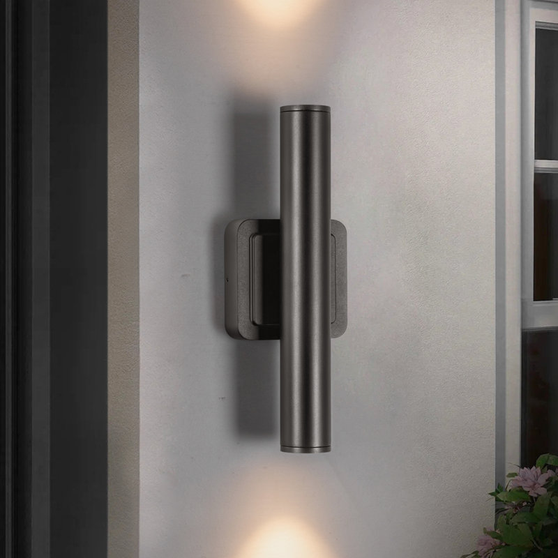 Kendo Aluminum LED Outdoor Wall Light Wall Sconce, 11.81" H x 4.33" W x 3.35" D