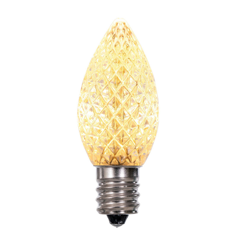 Vickerman C7 LED Warm White Faceted Replacement Bulb, Package Of 25