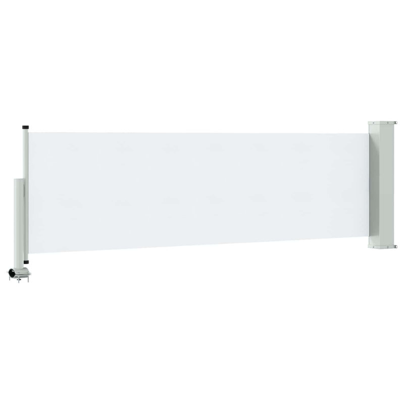 Vidaxl Retractable Side Awning Outdoor Privacy Screen Blind Sunshade Shelter, 300cm W x 60cm D, White