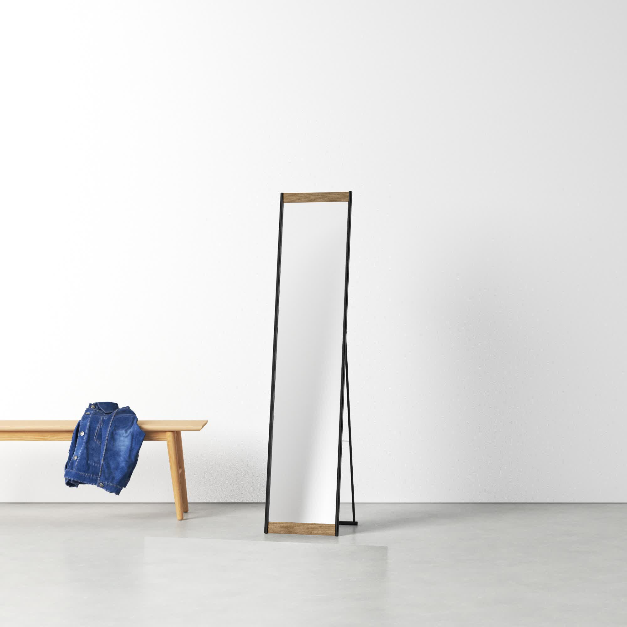 Morrell Flat Floor Mirror, Natural