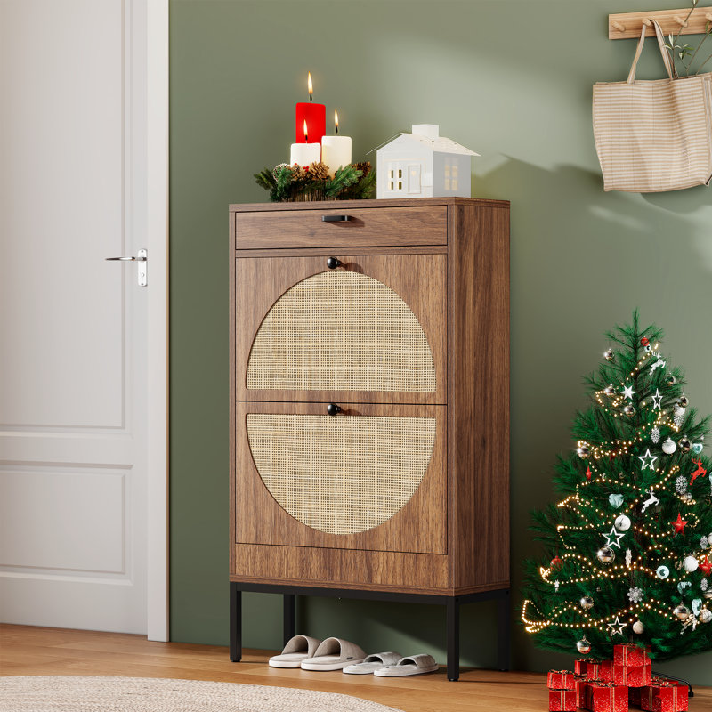 Armoire de rangement Cerina Boho, Noyer
