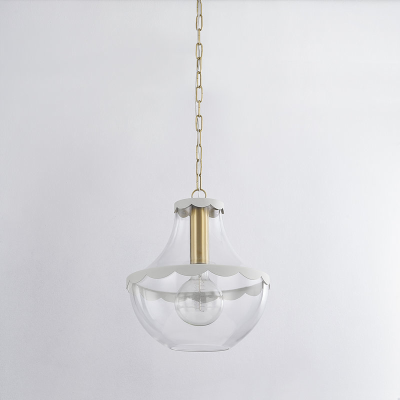 Luminaire suspendu 1 lumière Alaina, H 16,5 po x l 14,25 po